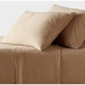 Queen Cotton Jersey Sheet Set Brown Heather - Threshold NEW